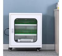 Armadietto di ricarica portatile per telefono cellulare con 40 slot, organizer per dispositivi mobili ricaricabile, per ufficio, scuola e uso in classe, archiviazione efficiente e accesso rapido