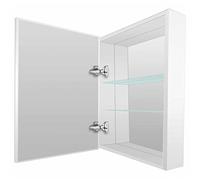 Armadietto doppio a specchio nero, specchio da bagno in alluminio a parete con mensola, soluzione salvaspazio per case moderne, design elegante per un'organizzazione efficiente