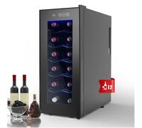 Armadietto elettronico termostatico per la conservazione del vino da 12 bottiglie Mini frigorifero per bevande e vino per l'ufficio del bar di casa