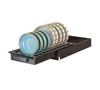 Armadietto Estraibile Organizzatore 15,5 X 35,8cm Ripiani per Dispensa Acciaio Inossidabile Cassetto con Maniglia, Dispensa Estraibili Organizzatori per Cucina Bagno Casa(Nero)