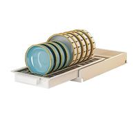 Armadietto Estraibile Organizzatore 15,5 X 35,8cm Ripiani per Dispensa Acciaio Inossidabile Cassetto con Maniglia, Dispensa Estraibili Organizzatori per Cucina Bagno Casa(Bianco)