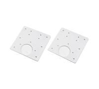 Armadietto in acciaio inossidabile pannello di rip Confezione da 6 piastre di riparazione for cerniere in ABS argento 90 x 90 mm