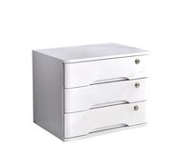 Armadietto in legno massello con serratura a 3 cassetti da scrivania nizer per documenti A4 e forniture per ufficio, scatola di archiviazione sicura per casa e ufficio
