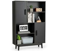 Armadietto laterale in legno di plastica ad alta capacità multifunzionale libreria armadio con mensola per porta (colore: D, dimensioni: come mostrato) (D come mostrato)
