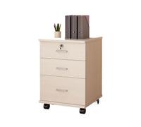 Armadietto mobile beige con cassetto chiudibile a chiave, soluzione di archiviazione compatta per documenti e stampante e esigenze organizzative, ideale per casa, ufficio e piccoli spazi