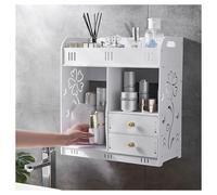 ARMADIETTO MOBILE DA PARETE BIANCO PER COSMETICI MEDICINALI ORGANIZER BAGNO CON