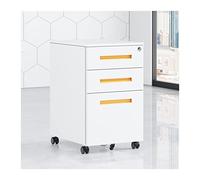 Armadietto mobile in acciaio con 3 cassetti e serratura per ufficio alto StorageSecure Rolling Filing Solution per nizing documenti e forniture
