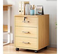 Armadietto mobile moderno con cassetto chiudibile a chiave, elegante organizer con finitura in legno per forniture per ufficio e artigianato, soluzione versatile per la casa e lo spazio di lavoro