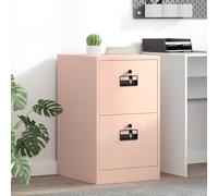 Armadietto moderno in acciaio laminato a freddo, 44 x 50 x 106,5 cm, colore rosa, con ripiani estraibili e serrature a cilindro, per l'organizzazione dell'ufficio e la conservazione dei documenti