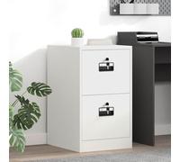 Armadietto moderno in acciaio laminato a freddo, bianco, 44 x 50 x 106,5 cm, con ripiani estraibili e serrature a cilindro, per l'organizzazione dell'ufficio e la conservazione dei documenti