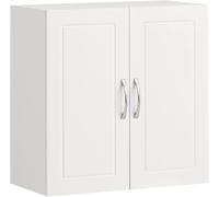 Armadietto pensile da bagno Mobile da parete per il cucina con due ante bianco L