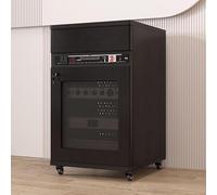 Armadietto per apparecchiature da studio e home theater, rack audio 12U su ruote, supporto mobile per amplificatore e ricevitore AV