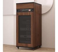 Armadietto per apparecchiature da studio e home theater, rack audio 12U su ruote, supporto mobile per amplificatore e ricevitore AV