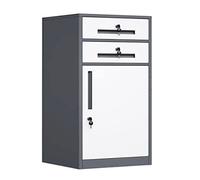 Armadietto per archivio verticale, armadietto per archivio laterale a 4 cassetti in metallo con serratura home office per ufficio A4 legale/formato lettera larga MAHFEI (colore: grigio-B, dimensioni