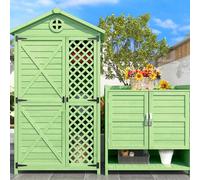 Armadietto per attrezzature da giardino 3 scomparti Capannone per attrezzi Costruzione stabile Protegge l'umidità e la polvere degli attrezzi