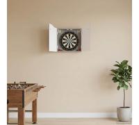 Armadietto per bersaglio per freccette in acciaio e freccette morbide, in legno, 56 x 12 x 63 cm, supporto per bersaglio