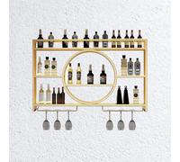 Armadietto per bevande da parete con portabottiglie e porta bicchieri da pinta, sottile e alto, autoportante, per casa e bar per soggiorno