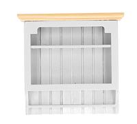 Armadietto per casa delle bambole in legno Modello in miniatura Bellissimo design Ideale per l'arredamento del soggiorno della casa delle bambole 1:12 Bambole o case delle bambole (Grigio)