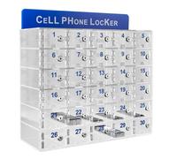 Armadietto per cellulare a 30 scomparti, chiudibile a chiave, con porte e chiavi, perfetto per ufficio, classe, palestra e spazi condivisi, stazione di ricarica sicura per telefono