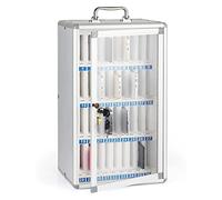 Armadietto per cellulare con serrature numerate, 60 scomparti per scuola e ufficio, ideale per ambienti di esame e lavoro, design trasparente