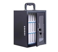 Armadietto per cellulare in acciaio laminato a freddo, con serratura, con montaggio a parete, perfetto per aule, ufficio, sala esami (24 slot)