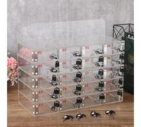 Armadietto per cellulare in acrilico con serratura con 60 scomparti, per sala riunioni sicura con chiavi, per aule e uffici, ideale per la gestione del telefono cellulare