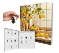 Armadietto per chiavi 30x30 cm Freschezza di limone Porta Sinistra Bianco