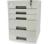 Armadietto per Documenti da Ufficio con 2-14 Cassetti e Serratura, Organizer in Plastica per Documenti, Contratti e Fascicoli(Large (5 Layers))