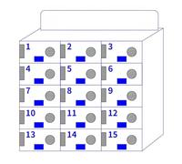 Armadietto per la gestione del telefono visivo per studenti e dipendenti, armadietto portatile trasparente, contiene 9-40 dispositivi, 15 scomparti per riporre oggetti, ideale per aule e uffici