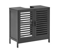 Armadietto per lavabo bagno in bambù nero Missoula