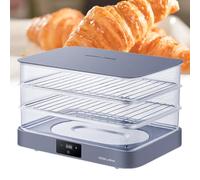 Armadietto per lievitazione impasto, elettrico con camere regolabili, design trasparente XL, termostato e timer per una migliore prova del pane