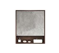 Armadietto per medicinali a parete con specchio multistrato, facile installazione, versatile, per bagno e WC, modello ordinario (57 x 70 x 12 cm)