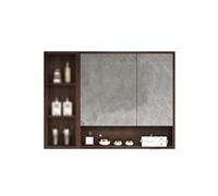 Armadietto per medicinali a parete con specchio multistrato per bagno, facile installazione, uso versatile (modello ordinario 87 x 70 x 12 cm)