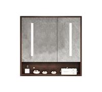 Armadietto per medicinali a parete con specchio multistrato per bagno, facile installazione, uso versatile (modello intelligente 67 x 70 x 12 cm)