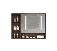 Armadietto per medicinali a parete con specchio multistrato per bagno, facile installazione, versatile, design intelligente (87 x 70 x 12 cm)