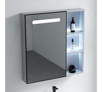 Armadietto per medicinali da bagno a LED con specchio da parete compatto, elegante e funzionale, soluzione di archiviazione con luce a LED per bagni moderni