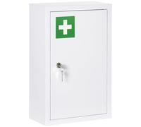 Armadietto per medicinali da parete Kleankin con 2 ripiani e 2 chiavi 30X14X46Cm Bianco