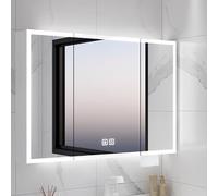Armadietto per medicinali illuminato a LED con specchio antinebbia da parete per bagno moderno specchio da bagno con illuminazione elegante organizer per la casa