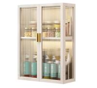 Armadietto per medicinali in metallo con anta in vetro, salvaspazio, per bagno, cucina, soggiorno, design elegante per la casa moderna, soluzione elegante