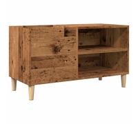 Armadietto per pannelli in vinile con materiali in legno, legno antico, | Piano di lavoro resistente all'umidità, piedini in legno, struttura stabile, cassettiera per soggiorno