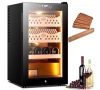 Armadietto per sigari intelligente di controllo della temperatura e dell'umidità, umidificatore elettrico, piccolo armadio da vino da 50 litri per casa e ufficio