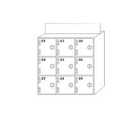 Armadietto per telefono cellulare, mobiletto da parete per l'organizzazione dei dispositivi mobili, design a 30 scomparti, per uso domestico o ufficio