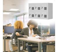 Armadietto per telefono cellulare per riunioni di lavoro, leggero nizer con 6 slot, serrature individuali, scatola disciplina per ufficio, soluzione di archiviazione per telefoni cellulari