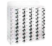 Armadietto per telefono in acrilico con serratura con 60 scomparti, per sala riunioni sicura con chiavi, per aula e l'ufficio, stazione di ricarica per dispositivi mobili