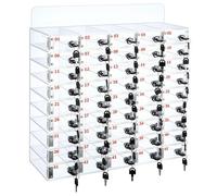 Armadietto per telefono in acrilico con serratura con 60 scomparti, sicuro per sala conferenze e aula con chiavi per dispositivi mobili