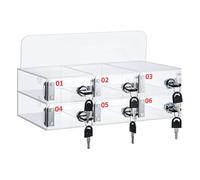 Armadietto per telefono in acrilico con serratura con 60 scomparti, sicuro per sala riunioni e aule con chiavi, ideale per la ricarica dei dispositivi mobili e facile accesso