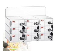 Armadietto per telefono in acrilico trasparente a 9 slot per ufficio e scuola Supporto per display per dispositivi mobili durevoli Soluzione salvaspazio