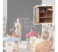Armadietto per telefono in legno, armadietto in legno massello con 12 slot, carcere portatile per cellulare per aula e scuola, scatola di immagazzinaggio per cellulare di grande capacità