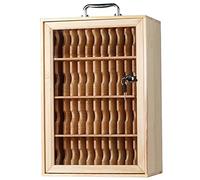 Armadietto per telefono in legno con 60 scomparti, armadietto sicuro per aula e ufficio, pratico supporto per telefono per una nizzazione sicura