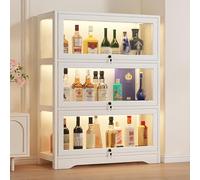 Armadietto per vino autoportante con ante bloccabili, grande capacità per una conservazione sicura, design con forte portante, perfetto per soggiorno, ristorante, bar